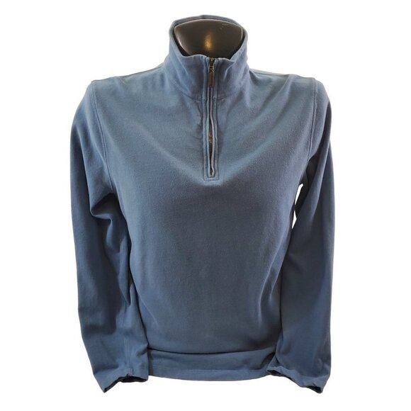 J. Crew Mercantile Men's Blue Long Sleeve Fitted ¼ Zip Pullover - Size Large - Picture 1 of 15